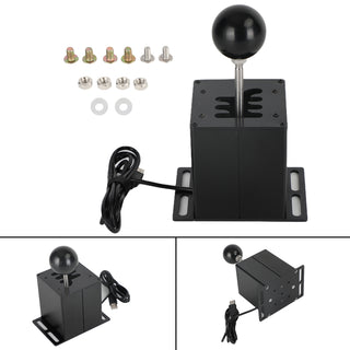 6+R USB Simulator H Gear shifter for Logitech G29 G920 Steering Wheel PC Black