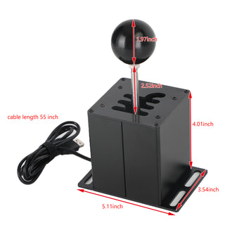 6+R USB Simulator H Gear shifter for Logitech G29 G920 Steering Wheel PC Black