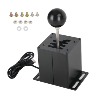 6+R USB Simulator H Gear shifter for Logitech G29 G920 Steering Wheel PC Black