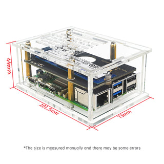 Raspberry Pi 5 PCI-E Adapter Case PI5 PCIe to M.2 Adapter Board Acrylic Box