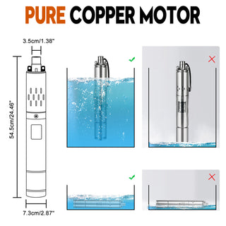 150W 12V  MPPT Screw Solar Bore Pump Submersible Deep Well Hole Steel