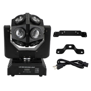200W Moving Head 12 LED Rotating Beam Stage Light RGBW DJ Disco Party DMX US