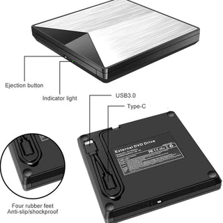 BD Burner  External USB 3.0 Slot In DVD RW BD Writer Portable Drive