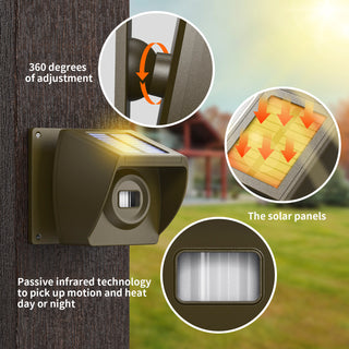Solar Outdoor Powered Driveway Alarms Anti-Theft Wireless For Fish Pond Orchard