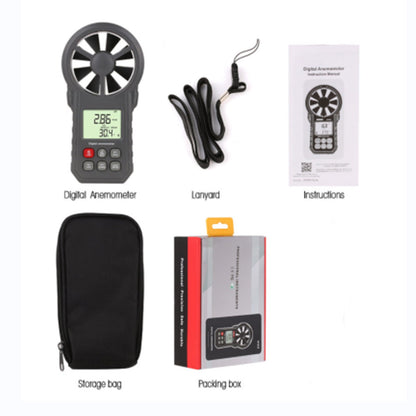 Digital Anemometer Thermometer Handheld Wind Speed Meter Gauge Air Flow Tester Generic