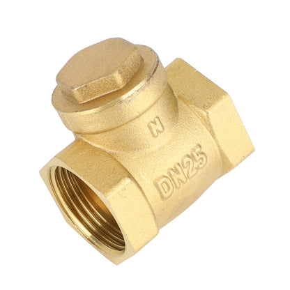 1" NPT Brass Water Oil Gas Swing Check Valve Threaded Plumbing Fitting