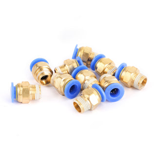 10x Pneumatic 6mm Tube X 1/8" NPT Male Connector Push In To Air Connect Fitting