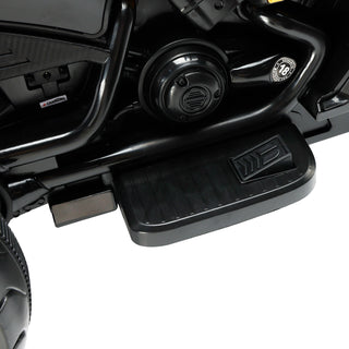 3 Wheel Kids Ride On Motorcycle Electric Dual Drive Toy Car With LED Light Black Toy