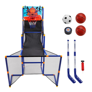 3In1 Scoring Basketball Stand Football Hockey Toy Gift Set For 3+ Years Kids  Toy