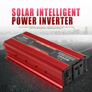 Car Power Converter Inverter DC 12V To AC 220V LCD 2000W  Charger LED Display