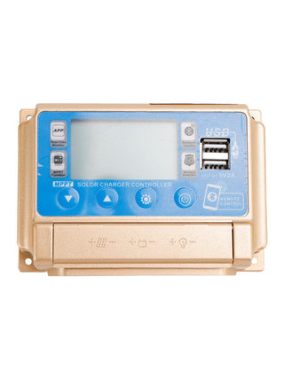 50A MPPT Solar Charge Controller with Bluetooth & APP, 12V/24V Auto for LiFePO4 & Lead-Acid Batteries (Gold)