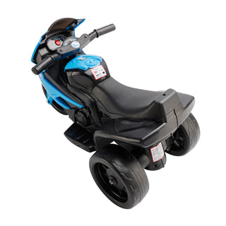 3Wheel 6V Kid Ride On Motorcycle Electric Toy With Remote Control LED Light Blue Toy