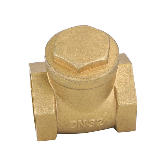 1-1/4" Female Thread Brass Horizontal DN32 One-Way Non-Return Swing Check Valve