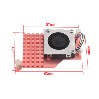 Raspberry Pi 5 Fan Radiator Pure Copper Material Heat Sink Blower Cooling Fan