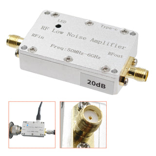 50m-6GHz Amplifier 20dB High-Gain Front LNA Low Noise Signal Receiving Amplifier