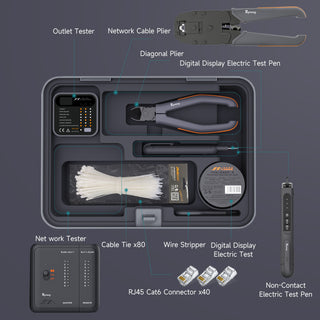 topteng Multifunctional Home & Auto & Woodworkers Repair Tool Kit