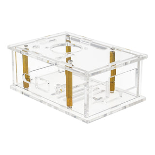 Orange Pi 4A Acrylic Case Orange Pi 4A Transparent Protective Box w Cooling Fan