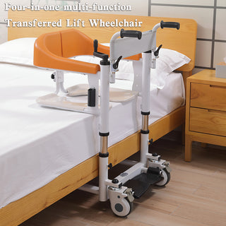 Patient Chair Transferred Lift Wheelchair w/180° Split Seat and Bedpan 440 lb