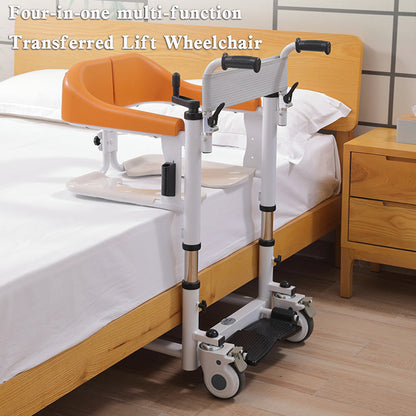 Patient Chair For Home Transferred Lift Wheelchair w/180° Split Seat and Bedpan 440 lb