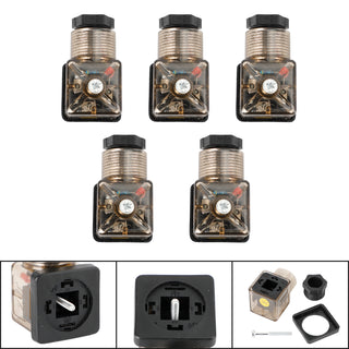 5Pcs Solenoid Valve Coil Plugtransparent Voltage Universal Accessories Dc 24V
