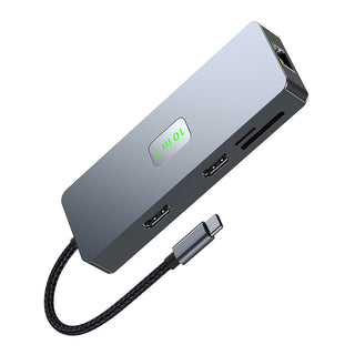 10 in 1 TYPE-C to RJ45  Gigabit USB 3.0  HDMI SD/TF PD100W USB-C Data MacBook