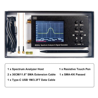 Spectrum Analyzer Signal Generator Wi-Fi 2G 4G LTE CDMA GSM GPRS SA6 6GHz Generic