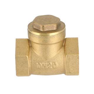 3/4" Female Thread Brass Horizontal DN20 One-Way Non-Return Swing Check Valve