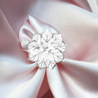 6PCS Napkin Rings w/ Hollow Out Flower Napkin Holder Adornmen Stainless Steel
