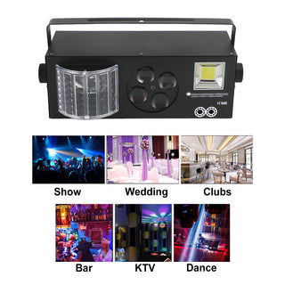 4In1 80W RGBW Pattern Strobe Lights LED DMX DJ Disco Party Stage Light+Remote