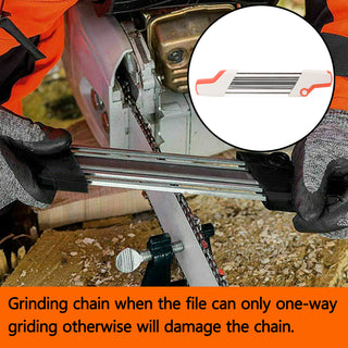 2 IN 1 Chainsaw Teeth Quick Sharpener File For STIHL .325" 4.8mm Chain