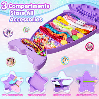 Friendship Bracelet Making Kit DIY Art Craft 6-12 Year Girl Birthday Gift Purple