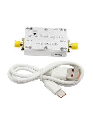 50m-6GHz Amplifier 20dB High-Gain Front LNA Low Noise Signal Receiving Amplifier