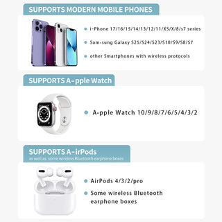15W 6-in-1 Wireless Charging Station Charger Clock for Apple 17 16 15 14 Airpods