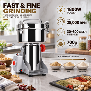 700g Electric Grain Grinder – High-Speed Herb & Cereal Mill