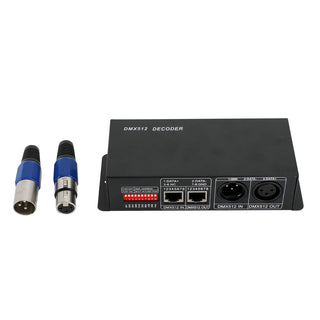 LED RGB Controller 3x8A Decoder With Digital Display 3 Channel DMX512-3CH