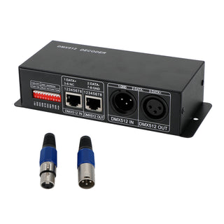LED RGB Controller 3x8A Decoder With Digital Display 3 Channel DMX512-3CH