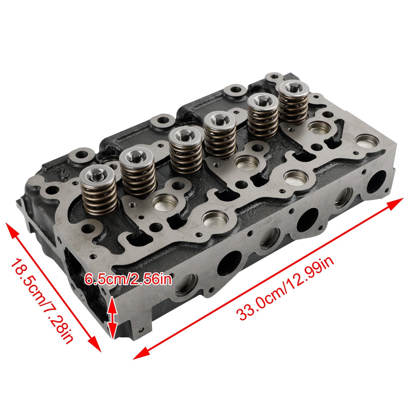 Complete Cylinder Head Assembly for Kubota D1703 Engine - Fits Bobcat 238 325 328 Excavator, Direct Replacement OE:1A033-03043