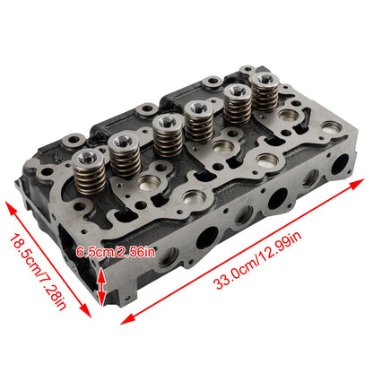 Replacement Cylinder Head Assy for Kubota D1703 - Compatible with Bobcat 238 325 328 Excavator, Includes Gaskets OE:16487-03040