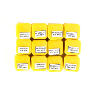12Pcs ER16 Spring Collet 1/32"-3/8" For CNC Milling Lathe Tool Workholding
