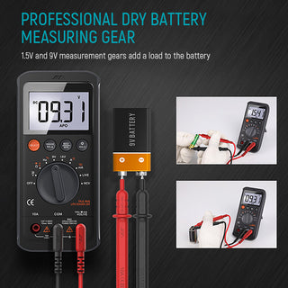 Digital Multimeter Tester - Auto-Ranging for AC/DC Voltage, Current, Resistance, Continuity