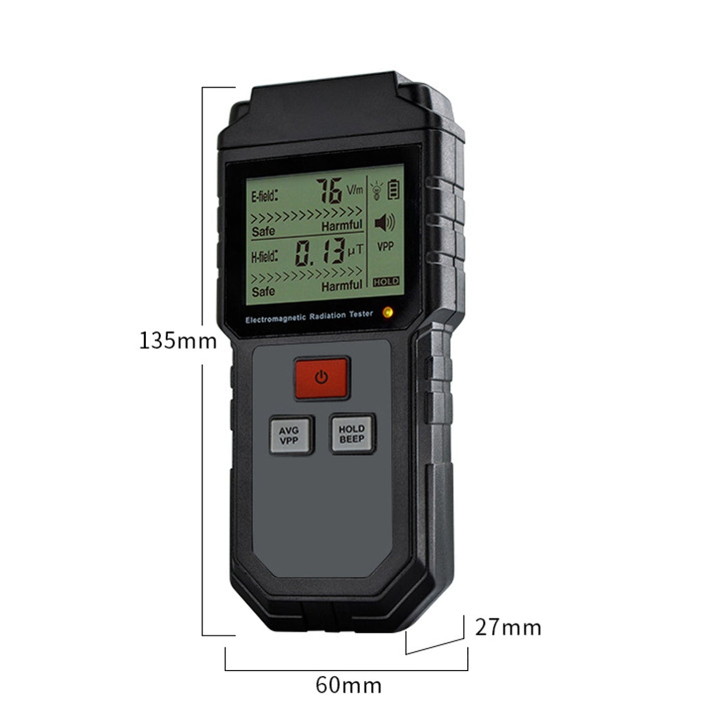 Portable LCD Electromagnetic Radiation Detector EMF Meter Dosimeter Generic