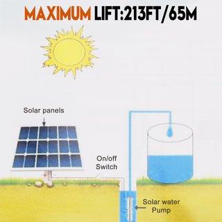 3” High-efficiency solar water pump Deep well solar water pump 24V
