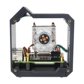 Raspberry Pi 5th Vertical Tower Fan Set w 0.96 inch OLED Screen Radiator Shell