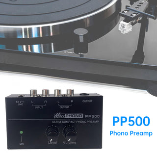 PP500 Phono Preamp Preamplifier Low Noise Sensitive 12V for LP Vinyl Turntable