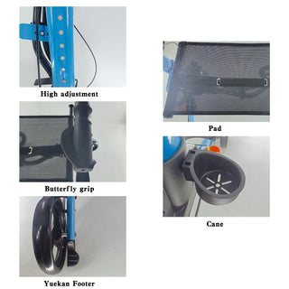 Rollator Walker with 4 Wheels – Lightweight, Foldable, Adjustable