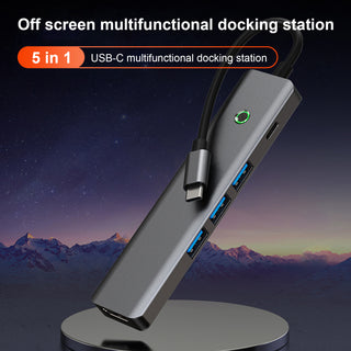 5 in 1 TYPE-C USB3.0 HDMI PD100W Interface Hub Adapter Dock for MacBook Pro 15