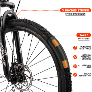 26" wheels 27 speed double disc brake folding mountain bike MTB for adults