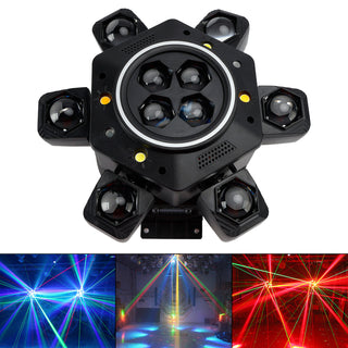 10 LED RGBW Moving Head Strobe Light Laser Stage Lighting Beam DMX Disco DJ