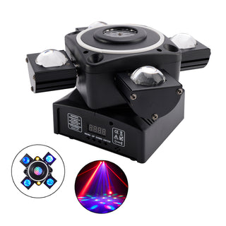 4 Arm Moving Head Light RGBW Beam Laser Disco Ball Light Stage Lighting DMX