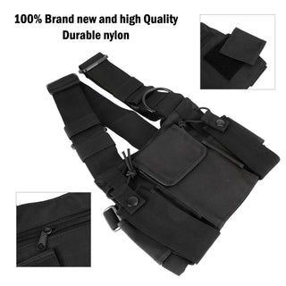 Universal Tactical Multifunctional Chest Harness Bag for Field Operations Radio